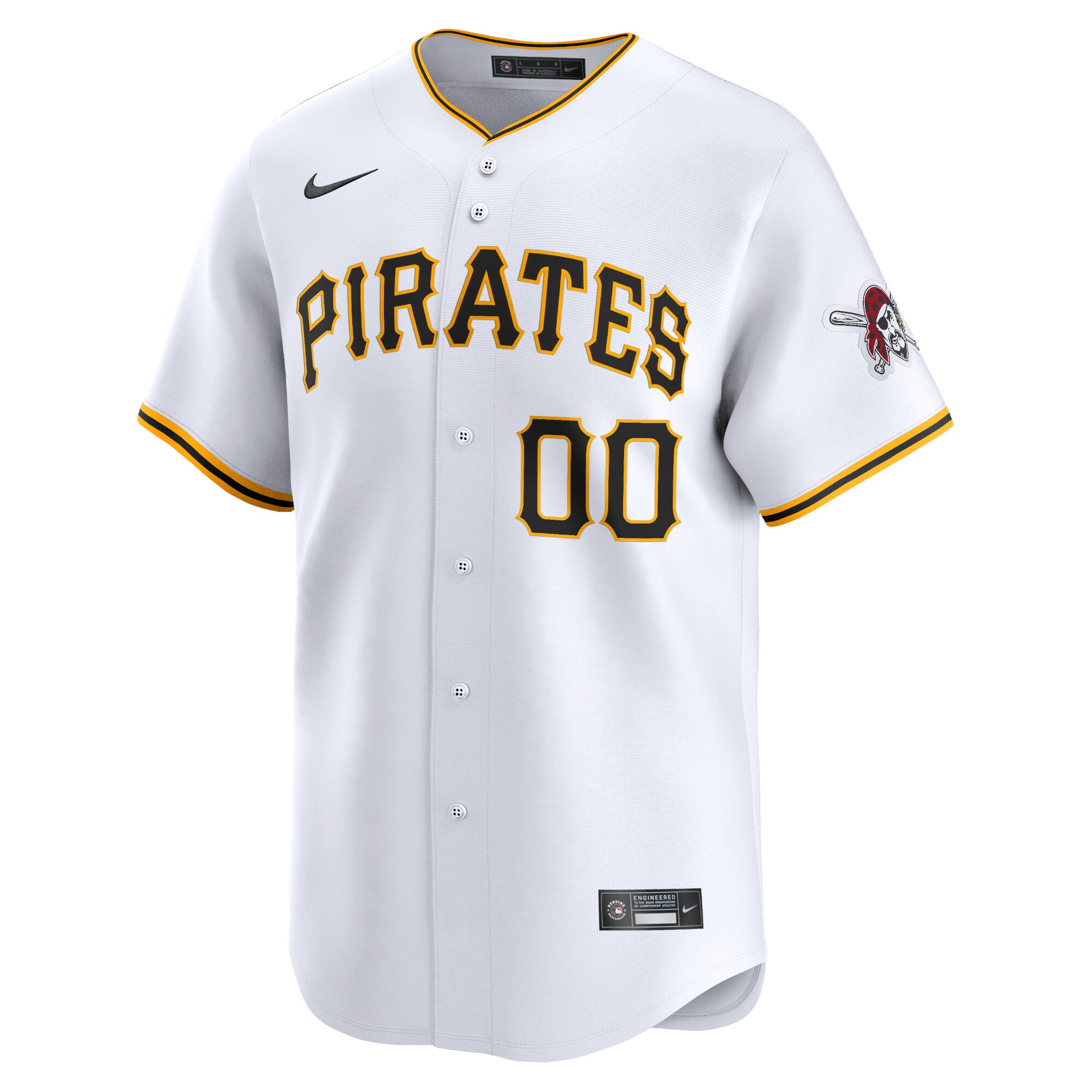 Pittsburgh Pirates White Home Limited Custom MLB Jersey Youth