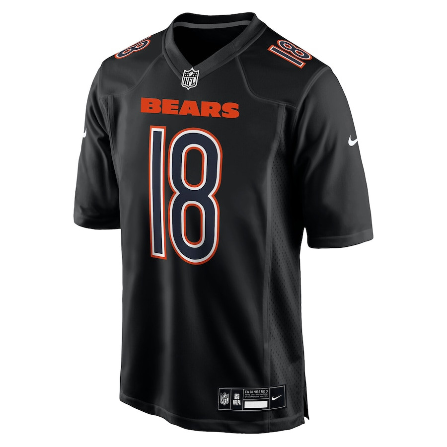 Caleb Williams 18 Chicago Bears Fashion Carbon Black NFL Jersey Men's