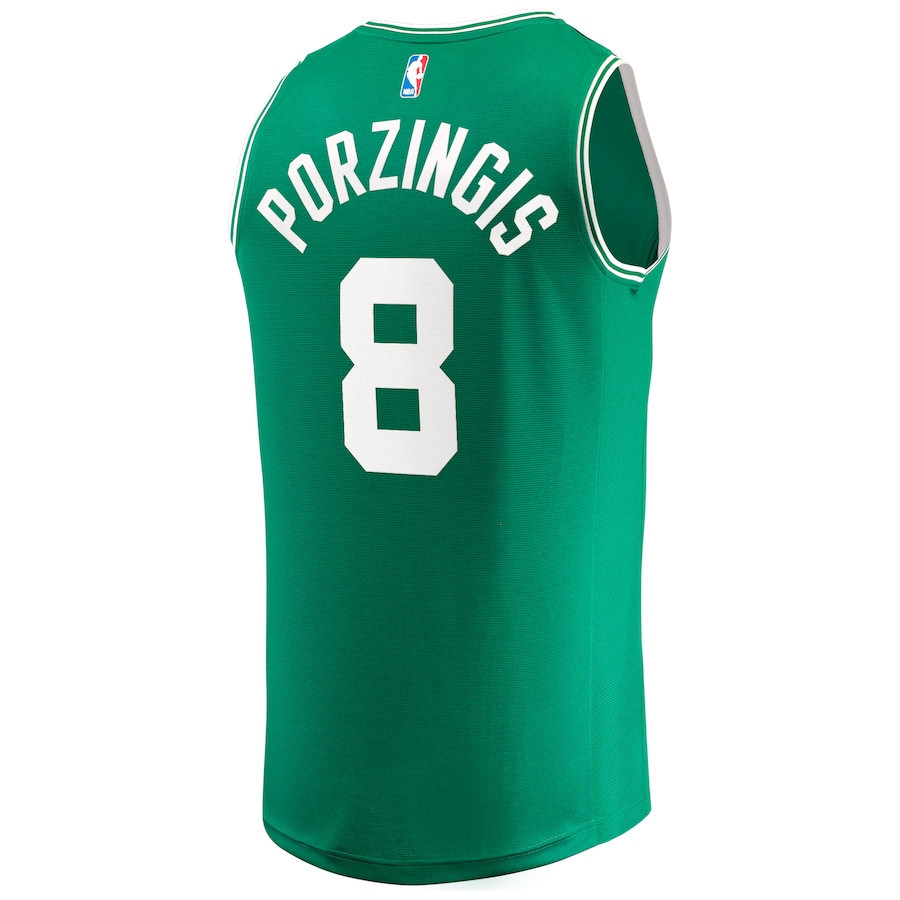 Kristaps Porzingis 8 Boston Celtics 2024 FINALS CHAMPIONS Kelly Green Icon Edition NBA Jersey Men's
