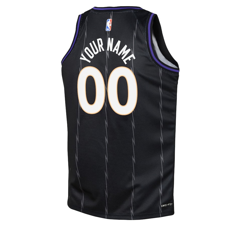 Toronto Raptors 2024/25 Swingman Custom City Edition Black NBA Jersey Youth