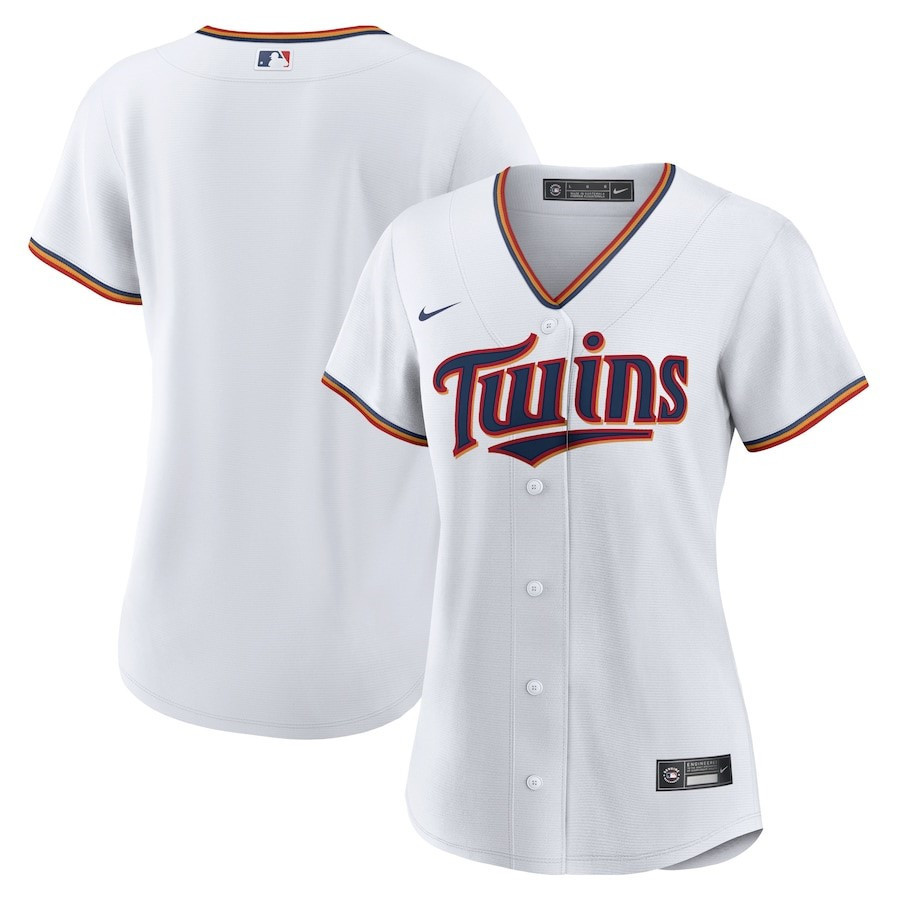 Minnesota Twins Home Blank White MLB Jersey Women's
