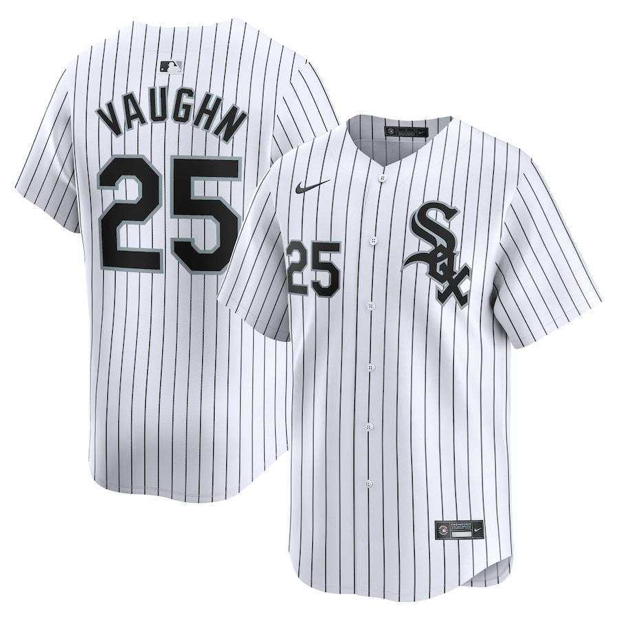 Andrew Vaughn 25 Chicago White Sox Home Limited Player White MLB Jersey Men's