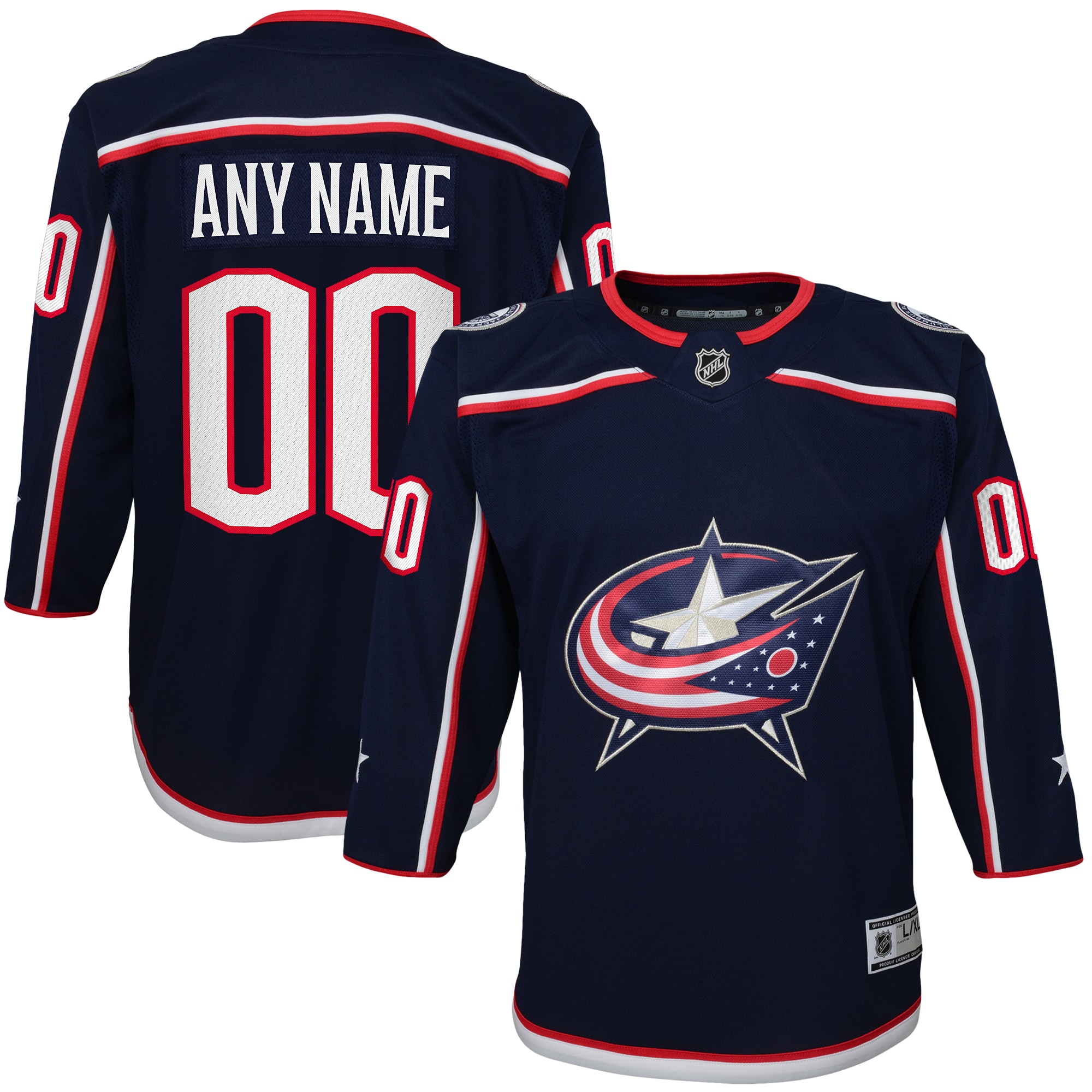 Columbus Blue Jackets Navy Home Premier Custom NHL Jersey Youth