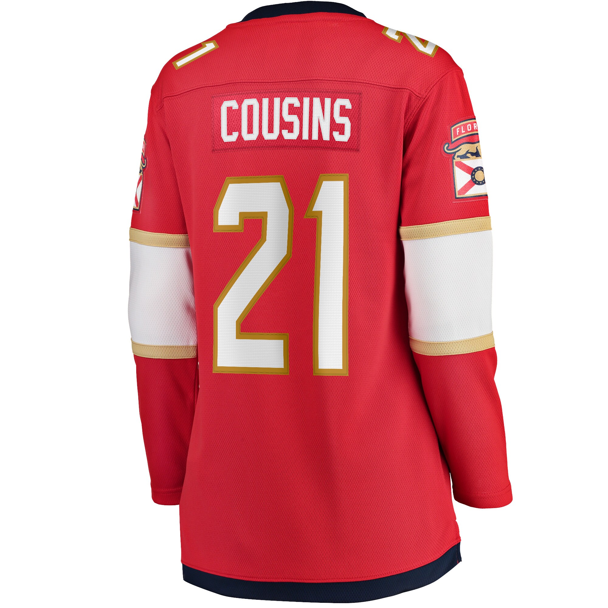 Florida Panthers Nick Cousins Red Home Breakaway Player NHL Jersey Women's
