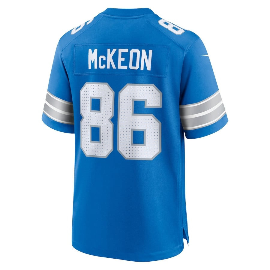 Sean McKeon 86 Detroit Lions Game Blue NFL Jersey Men's