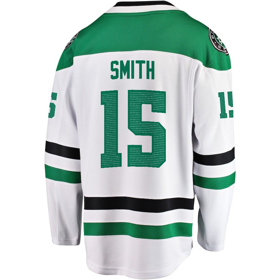 Craig Smith 15 Dallas Stars 2024 Playoffs Patch Away Breakaway Men NHL Jersey Men's