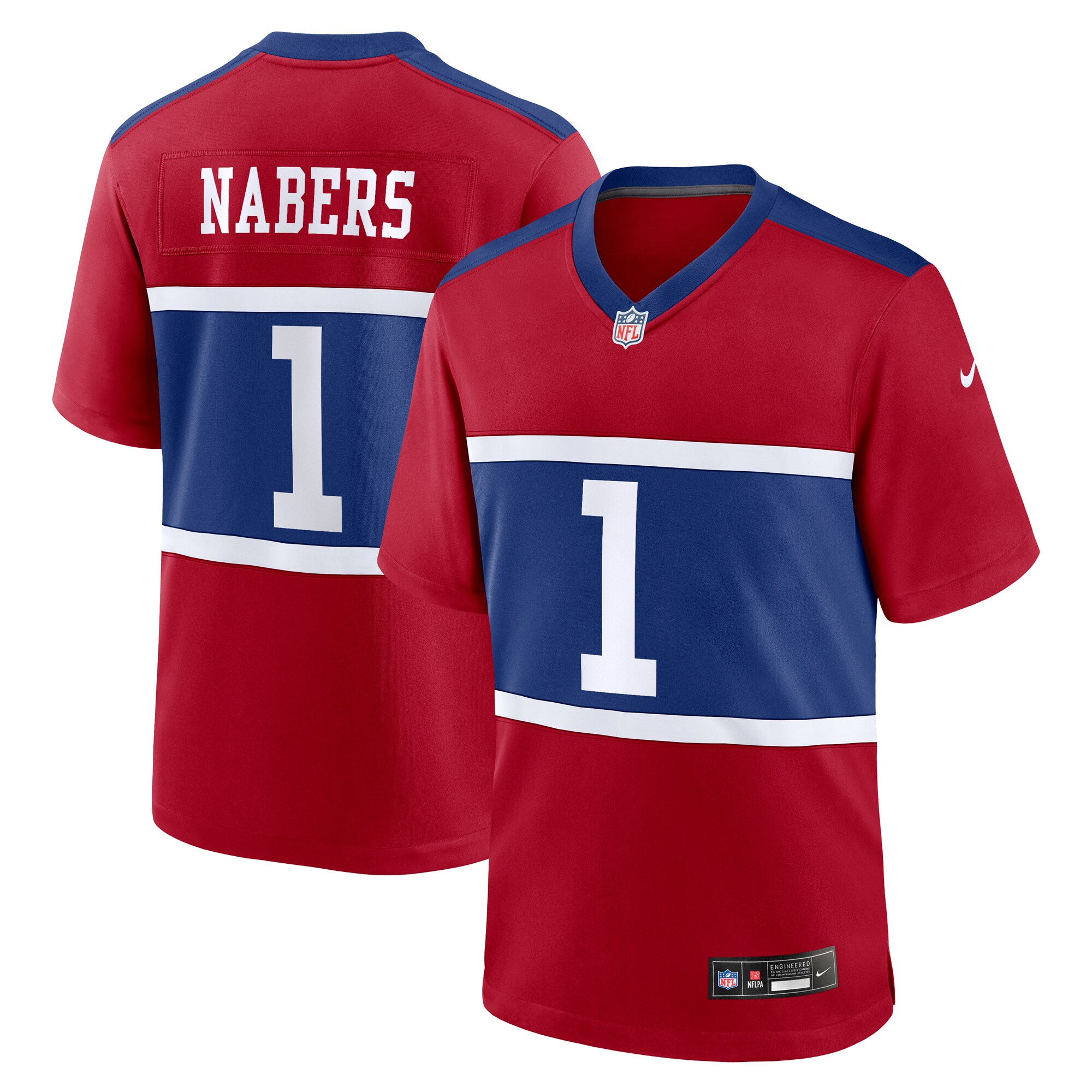 New York Giants Malik Nabers Century Red Alternate Game NFL Jersey Men's