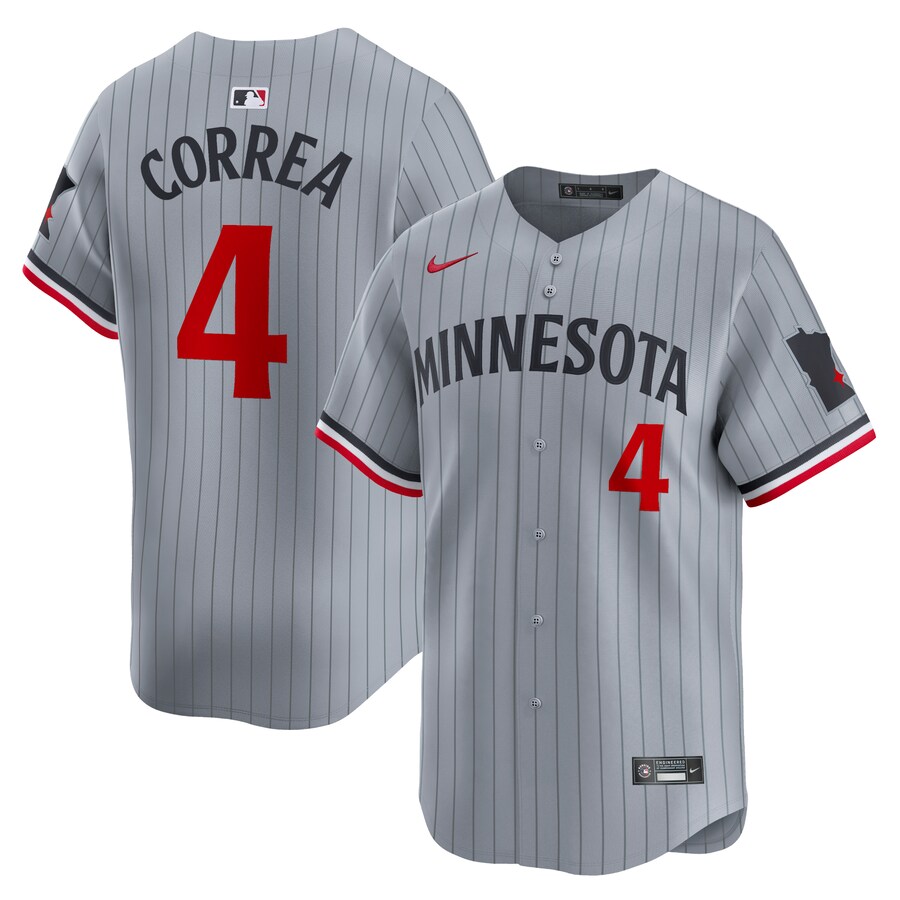 Carlos Correa Minnesota Twins Road Limited Player Jersey Gray