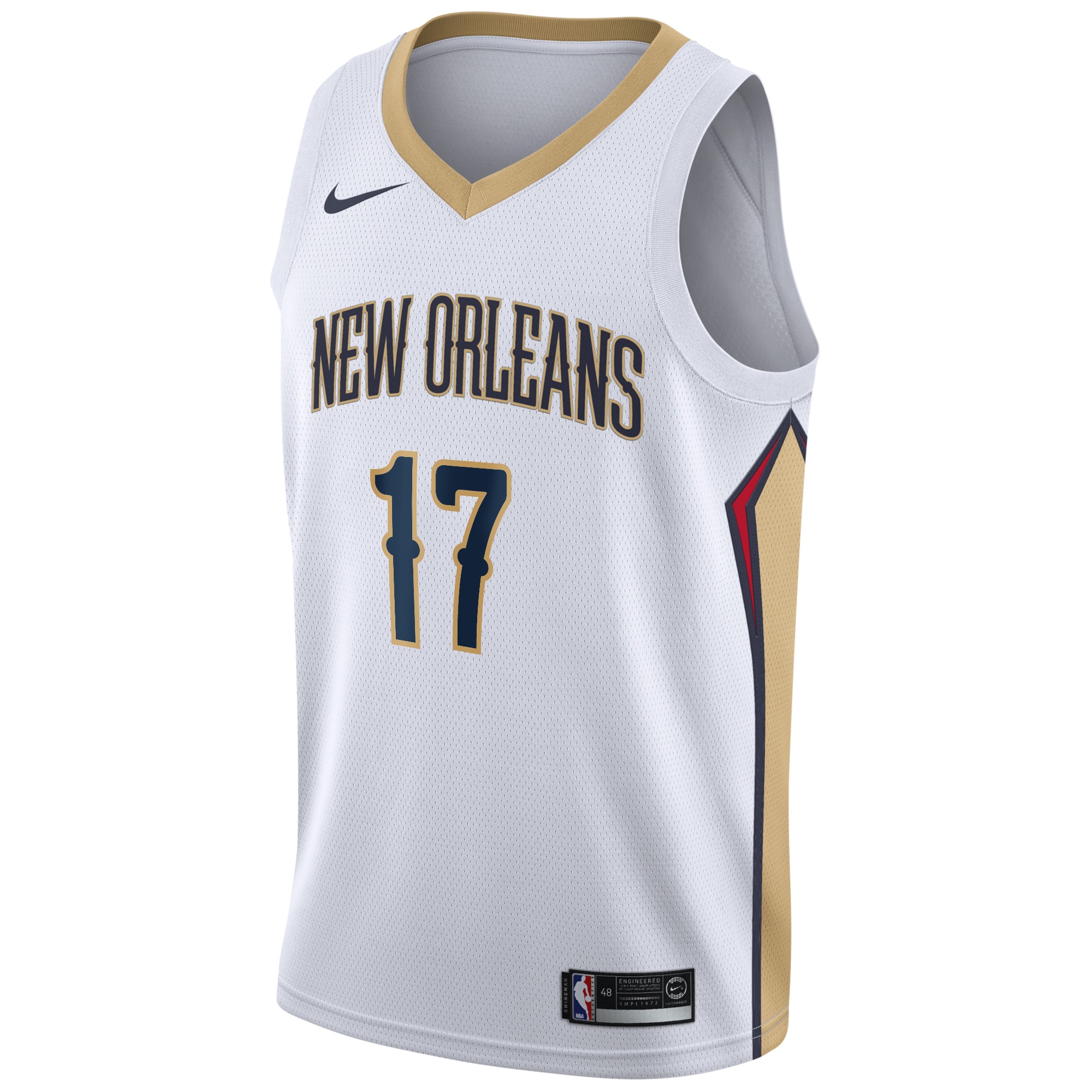 New Orleans Pelicans Association Edition Swingman White Jonas Valanciunas NBA Jersey Men's