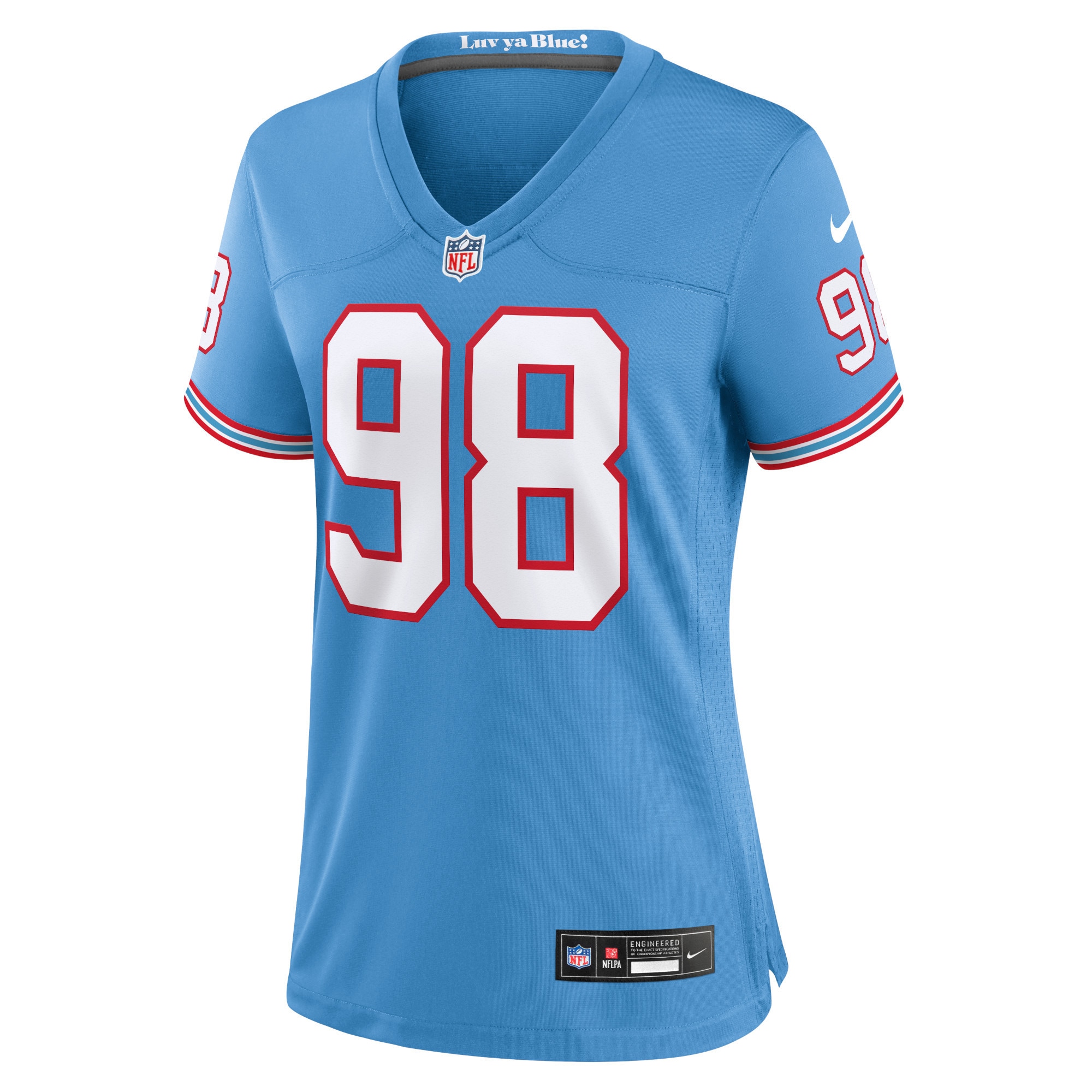 Tennessee Titans Jeffery Simmons Light Blue Player NFL Jersey Women's