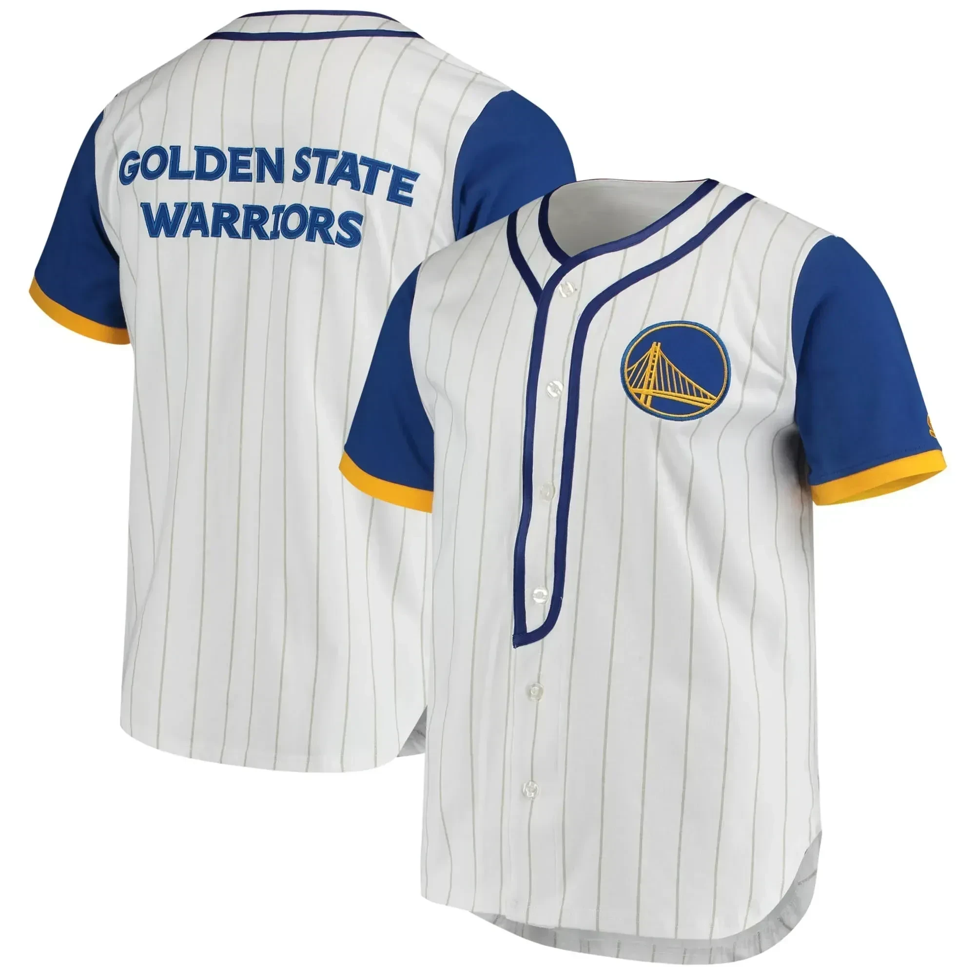 Starte White Golden State Warriors Scout Baseball Fashion NBA Jersey Men's