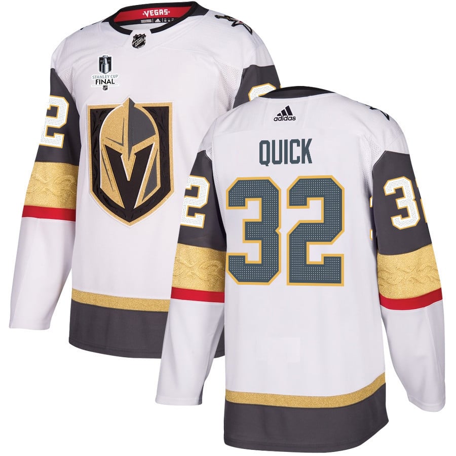 Jonathan Quick 32 Vegas Golden Knights Stanley Cup 2023 Final Patch Away Breakaway White NHL Jersey Men's