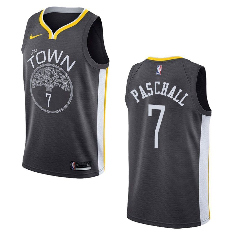 Golden State Warriors 7 Eric Paschall Statement Swingman Black NBA Jersey Men's
