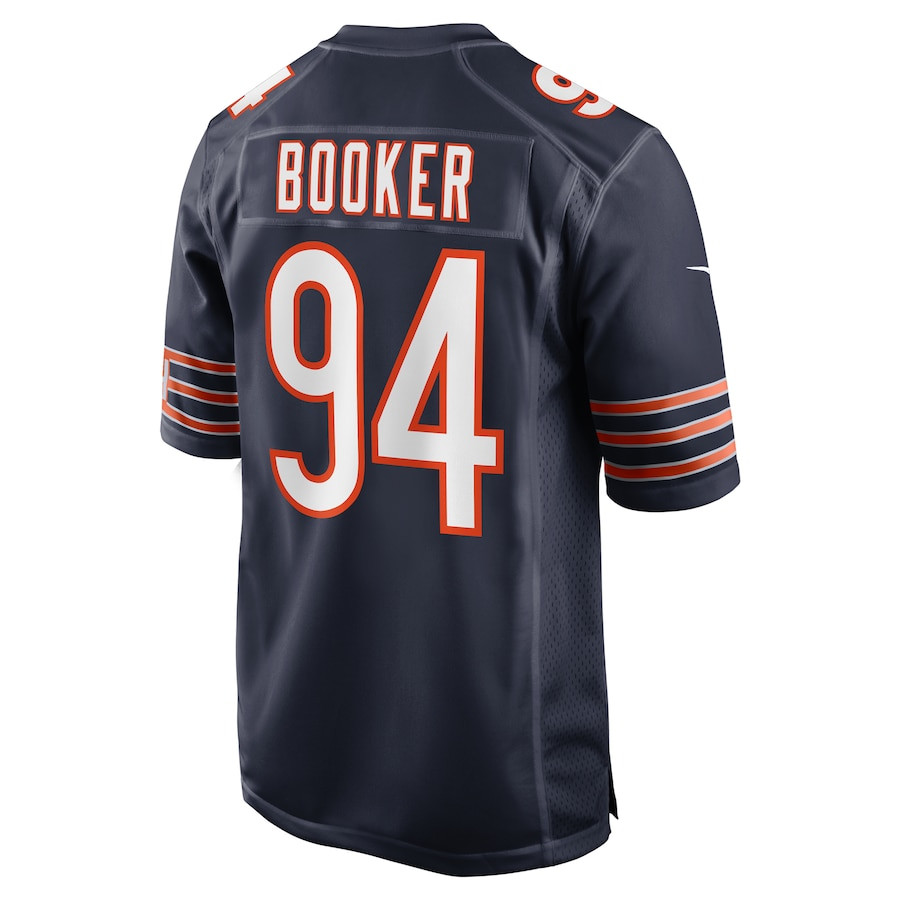 Austin Booker 94 Chicago Bears Game Navy NFL Jersey Men's
