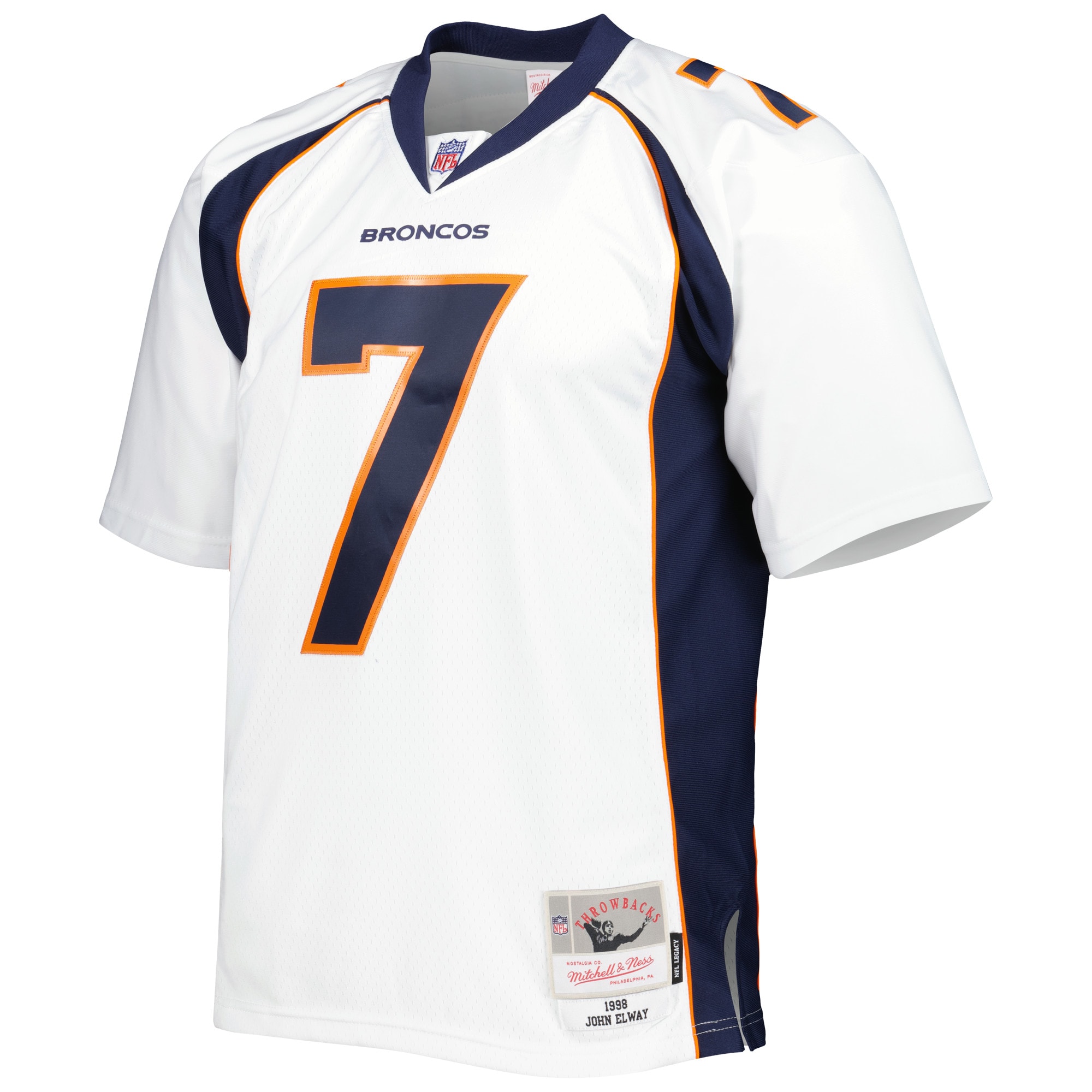 Denver Broncos John Elway Mitchell Ness White 1998 Legacy NFL Jersey Men's