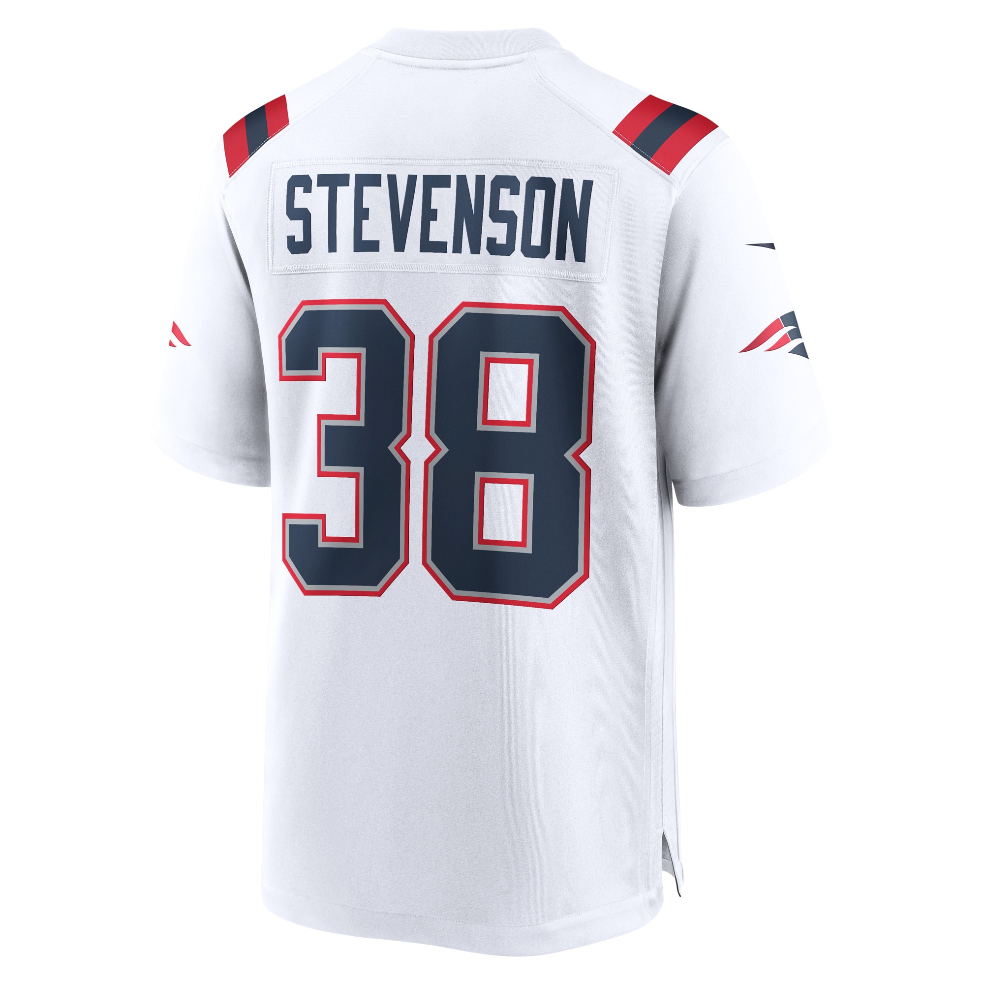 New England Patriots Rhamondre Stevenson White Game Player NFL Jersey Men's