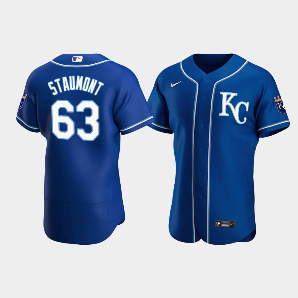 Josh Staumont 63 Kansas City Royals Royal Alternate MLB Jersey Men's