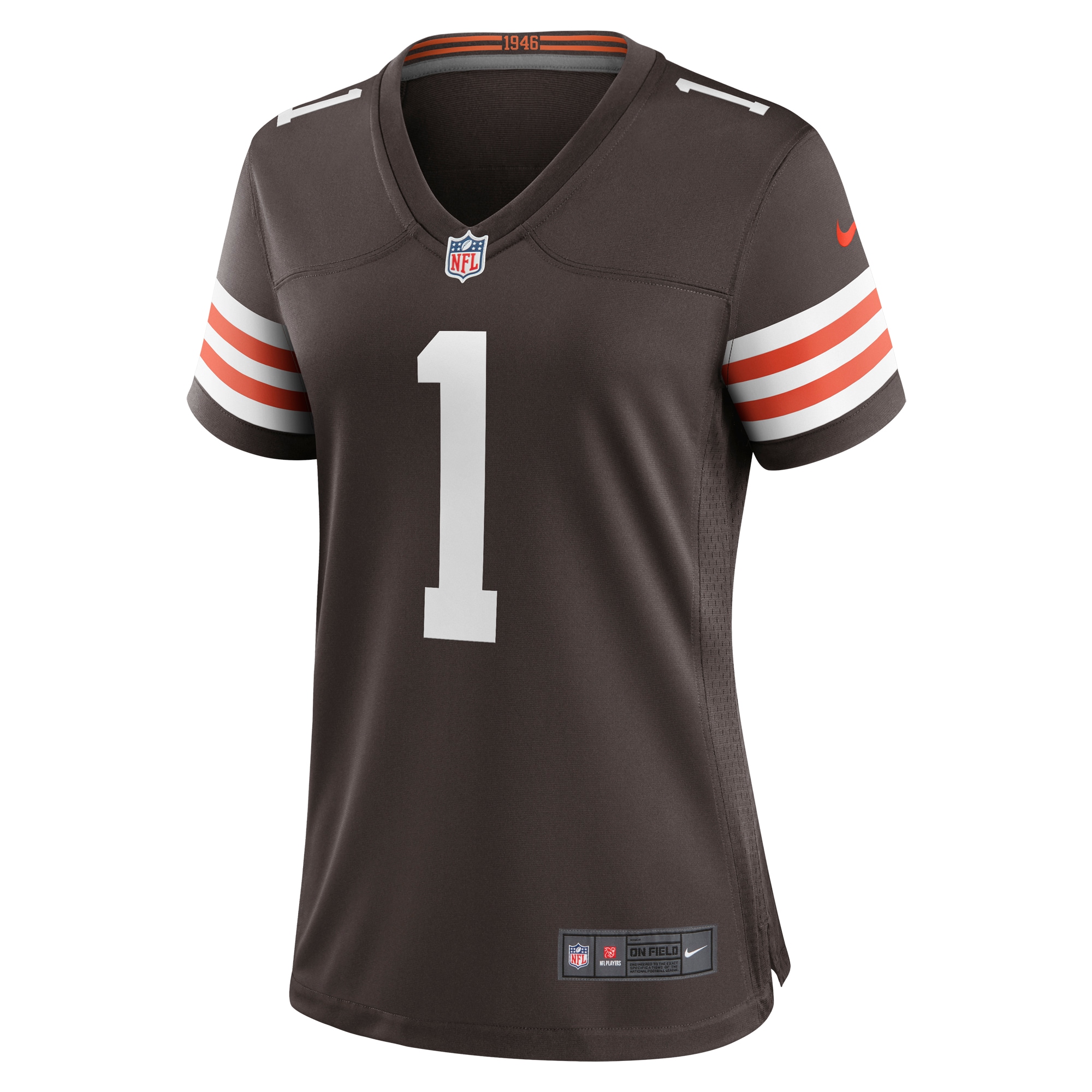 Cleveland Browns Number 1 Mom Brown Game NFL Jersey Women's