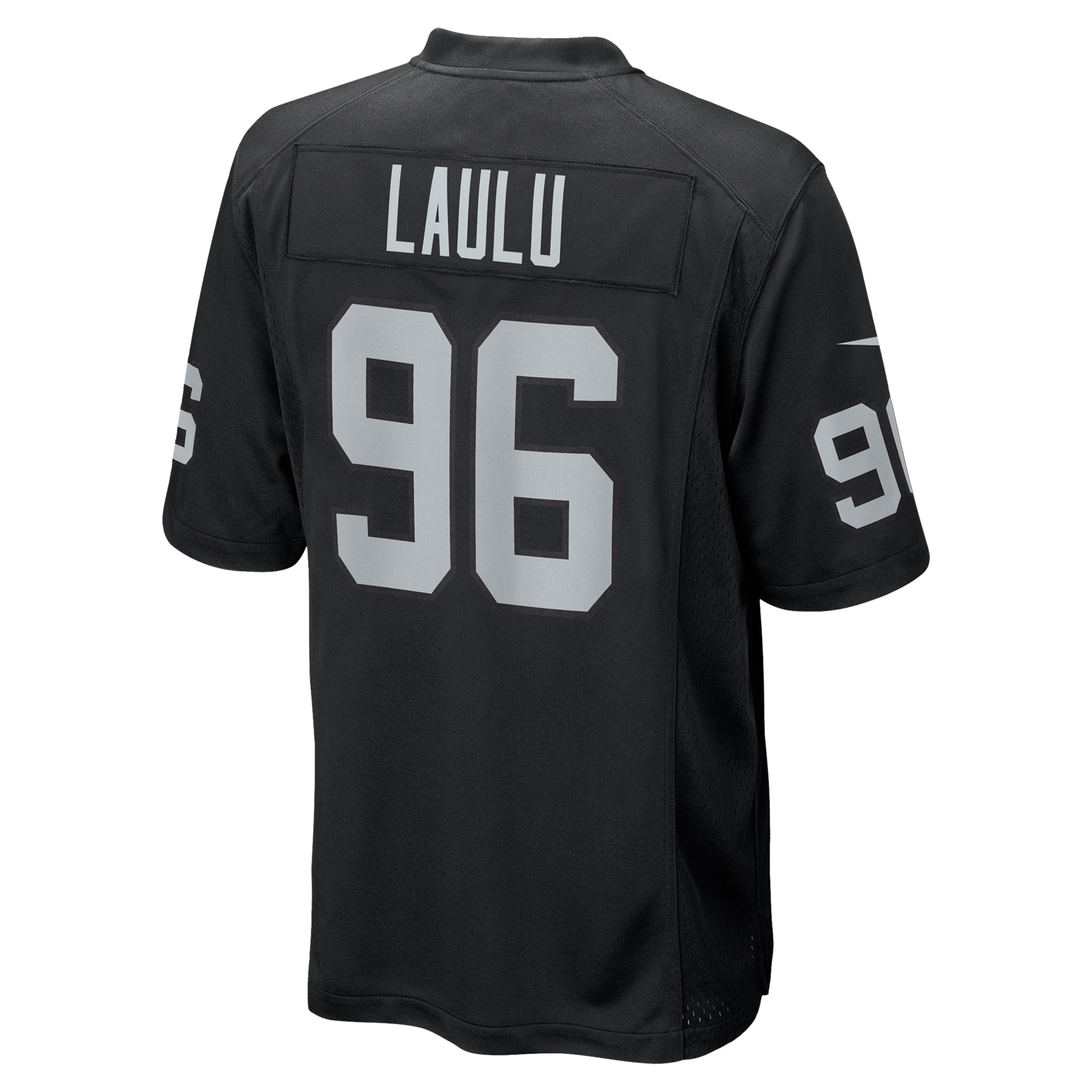 Las Vegas Raiders Jonah Laulu Black Team Game NFL Jersey Men's