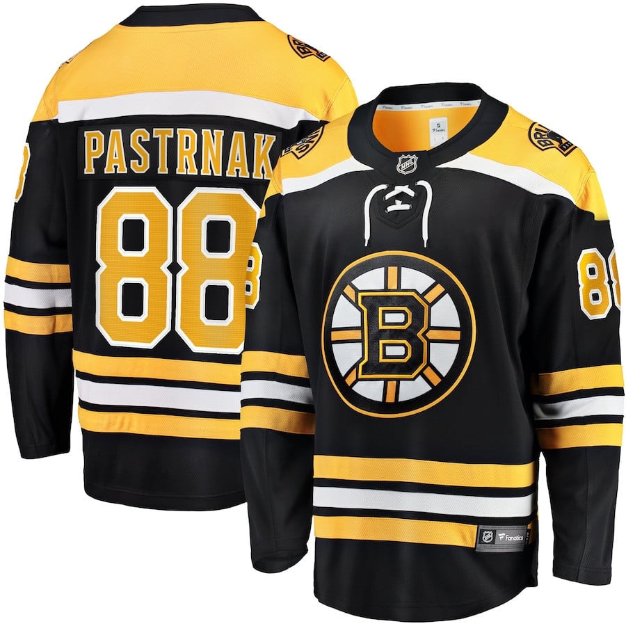 David Pastrnak 88 Boston Bruins Home Breakaway Black NHL Jersey Men's