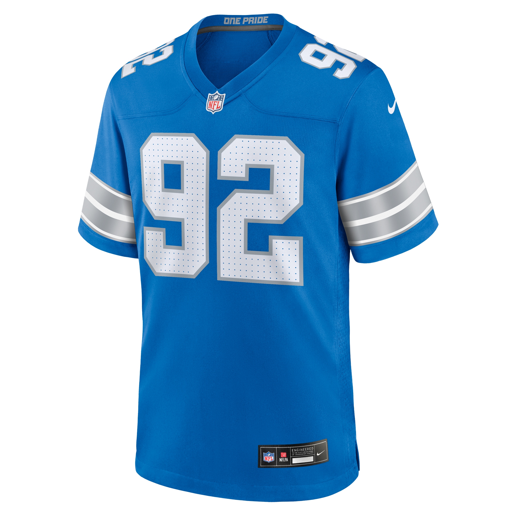 Detroit Lions Marcus Davenport Blue Team Game NFL Jersey Men's