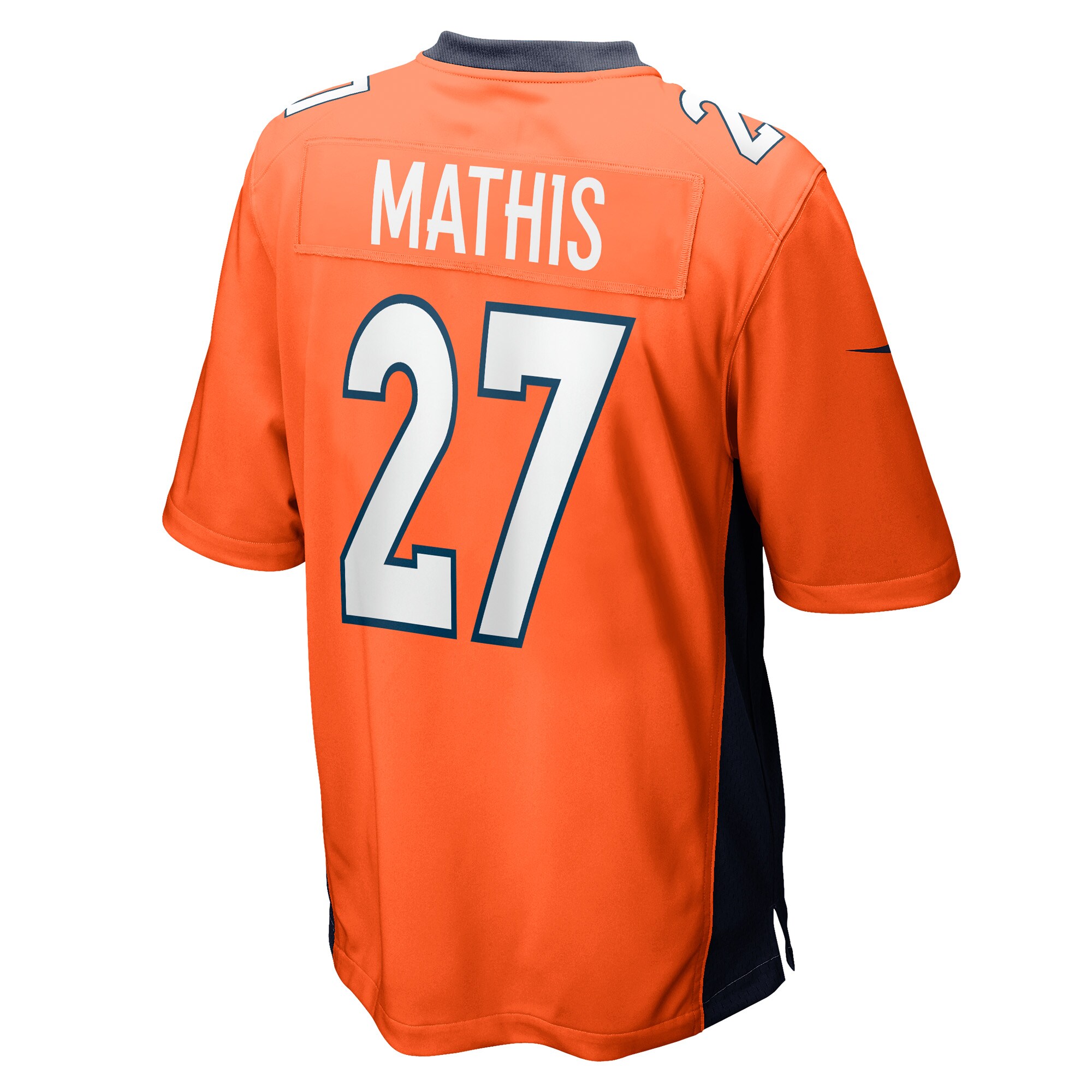 Denver Broncos Damarri Mathis Orange Game Player NFL Jersey Men's