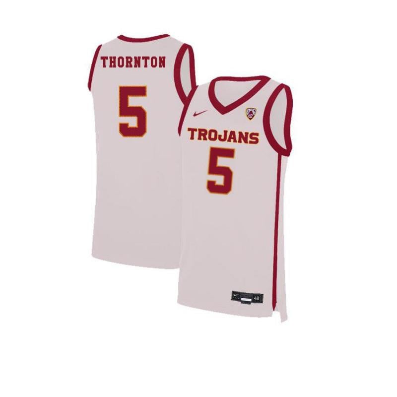 5 Derryck Thornto White Elite USC Trojans NCAA Jersey Men's