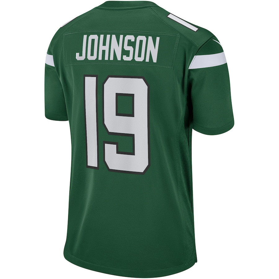 Keyshawn Johnson 19 New York Jets Game Retired Gotham Green NFL Jersey Men's