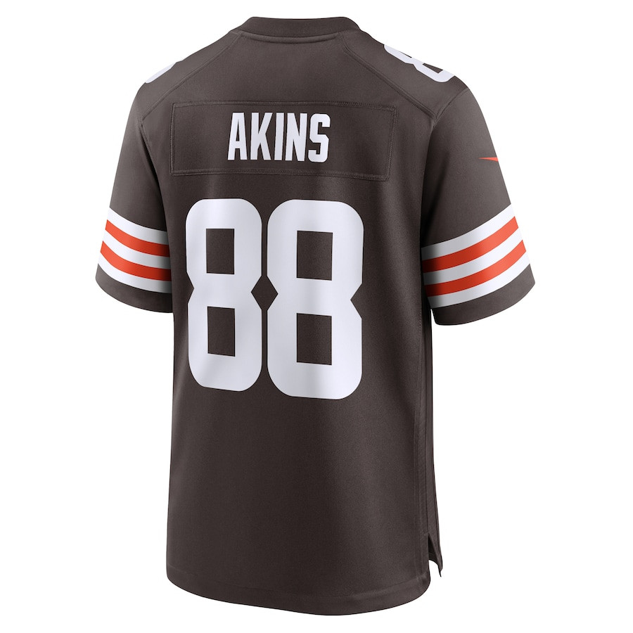 Jordan Akins 88 Cleveland Browns Team Game Brown NFL Jersey Men's