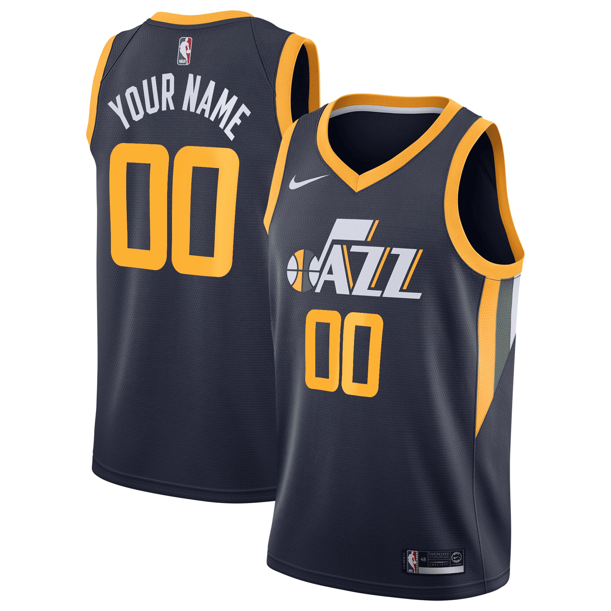 Utah Jazz Swingman Custom Navy Icon Edition NBA Jersey Men's