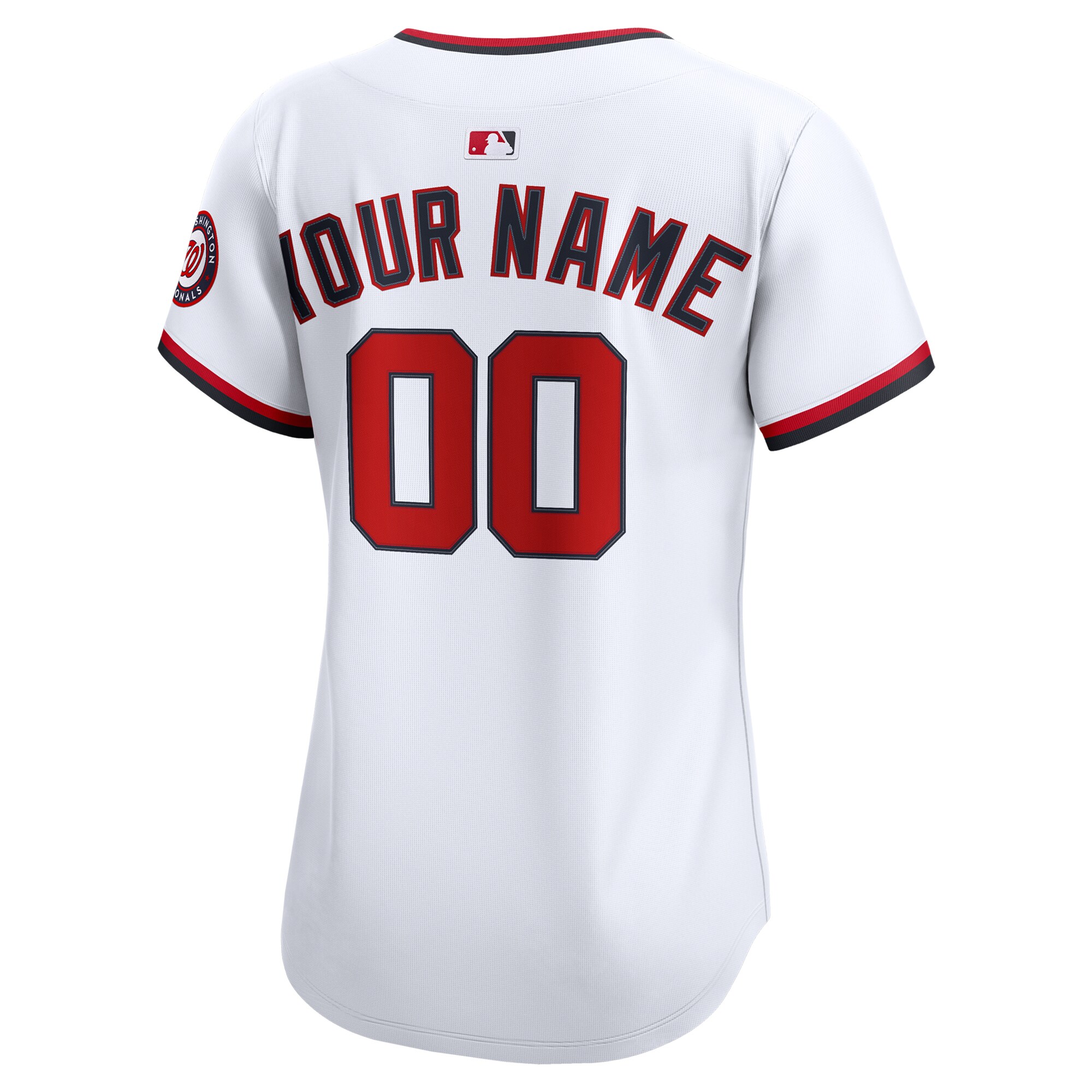 Washington Nationals White Home Limited Custom MLB Jersey Women's