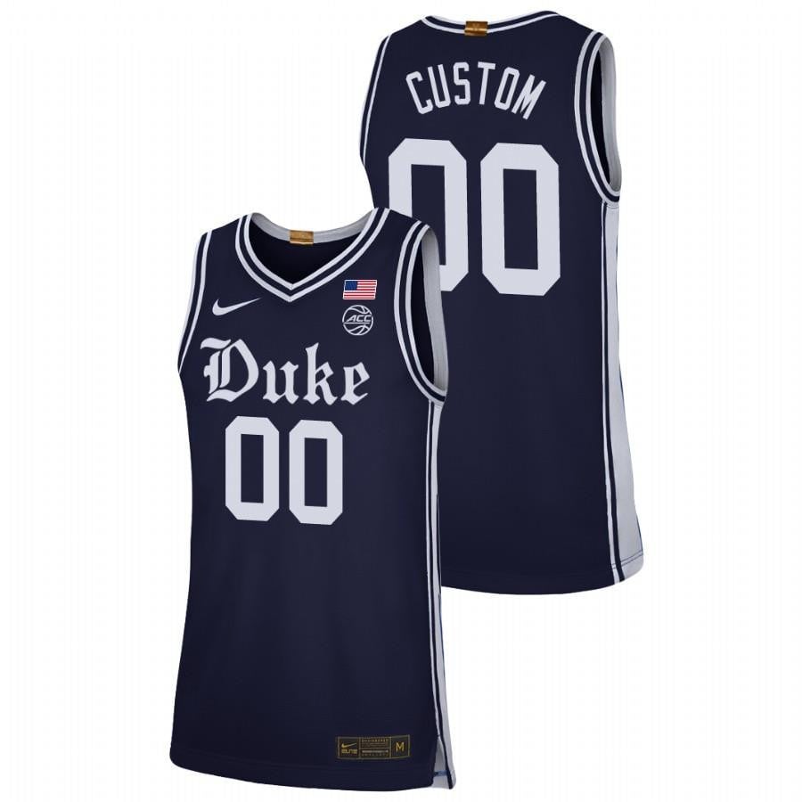 Custom Duke Blue Devils Navy Alternate Brotherhood NCAA Jersey Men's
