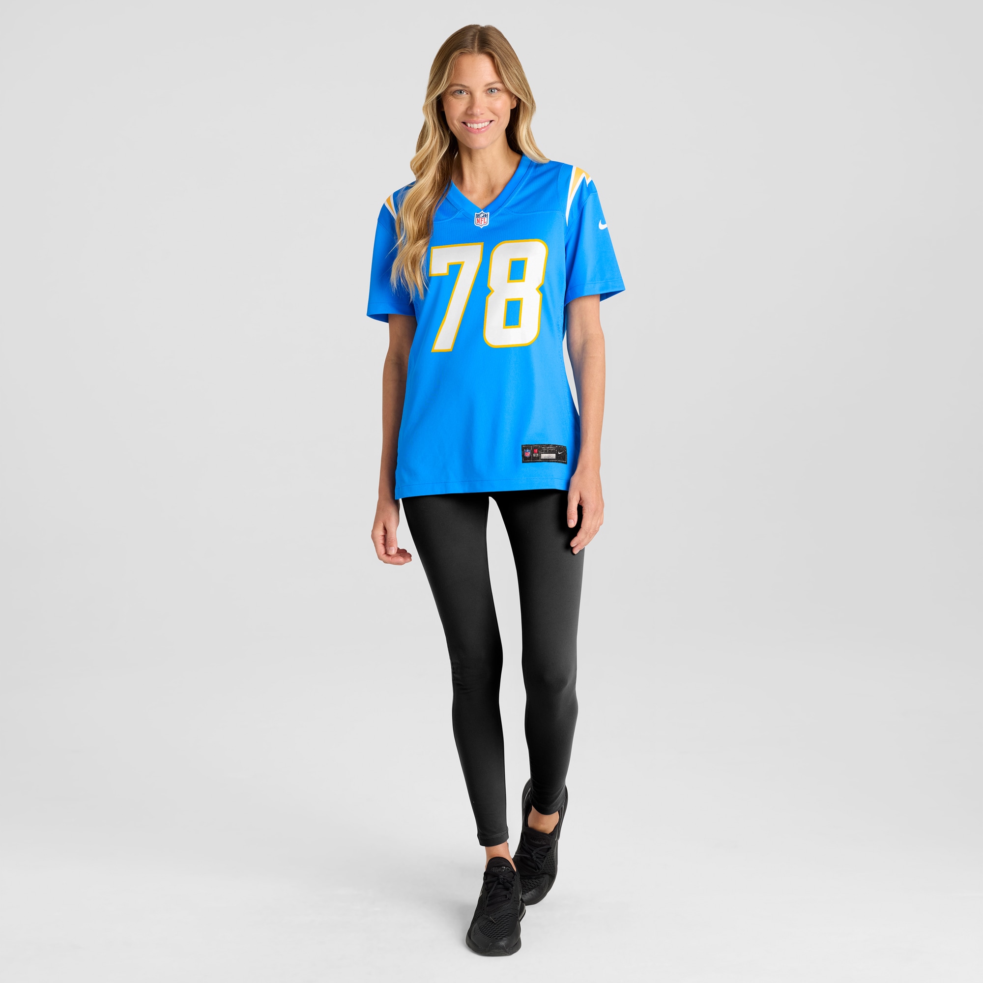 Los Angeles Chargers Zack Bailey Powder Blue Player Game NFL Jersey Women's