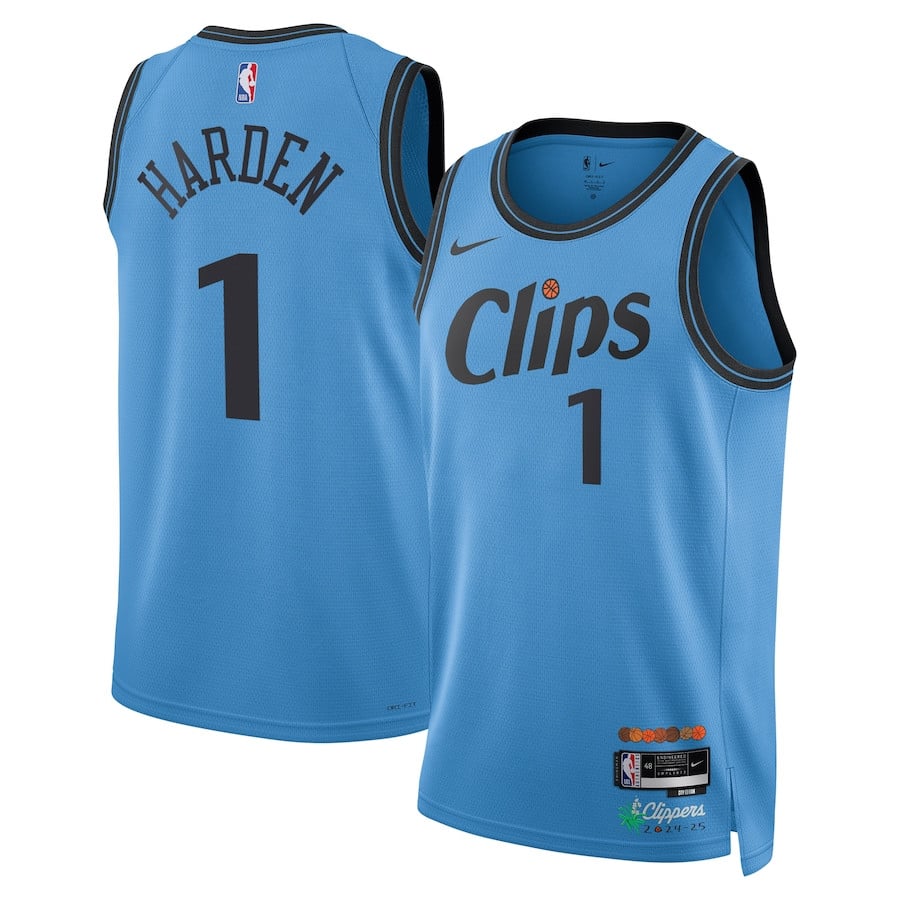 James Harden 1 Los Angeles Clippers Unisex 2024/25 Swingman Player City Edition Light Blue NBA Jersey Unisex