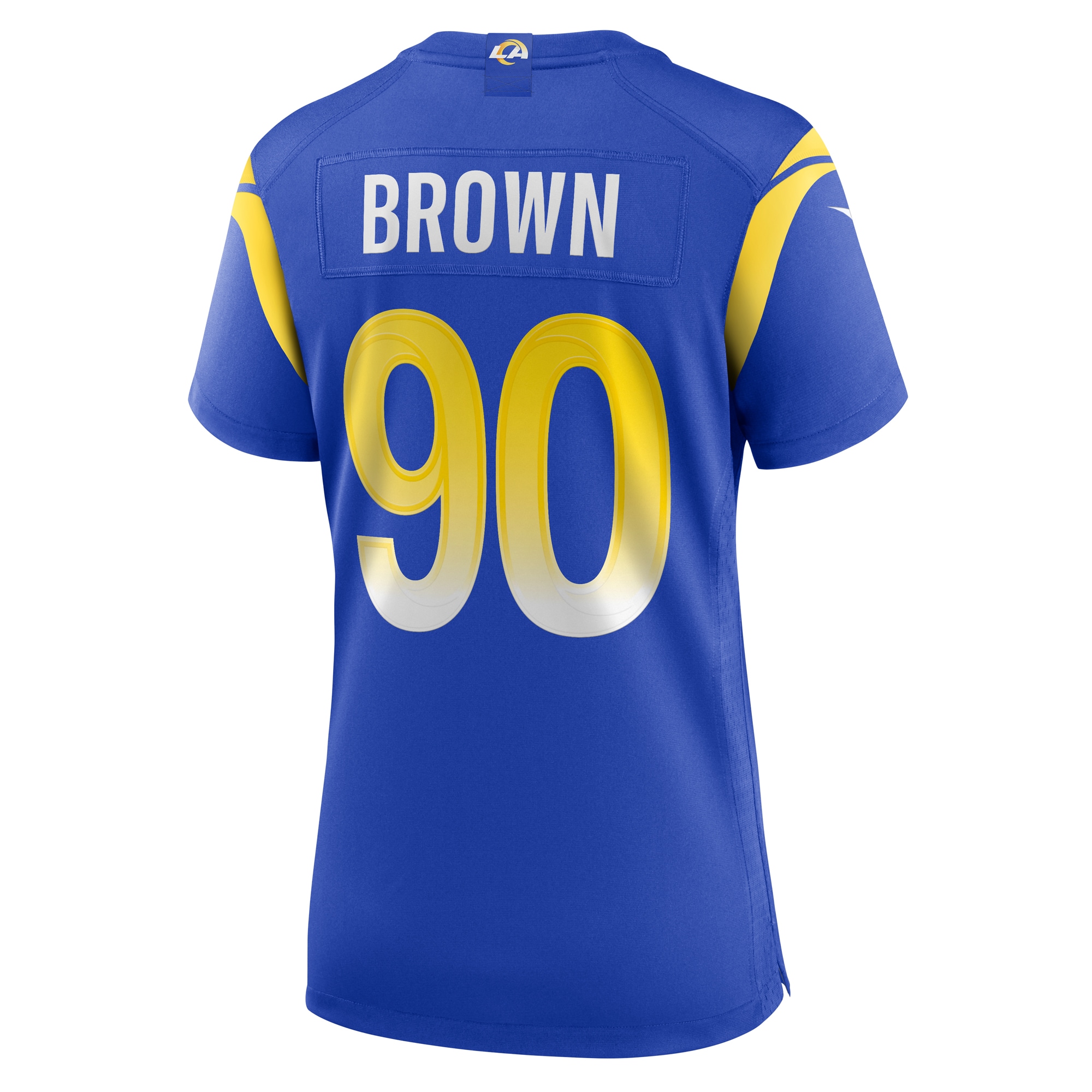 Los Angeles Rams Earnest Brown IV Royal Team Game NFL Jersey Women's