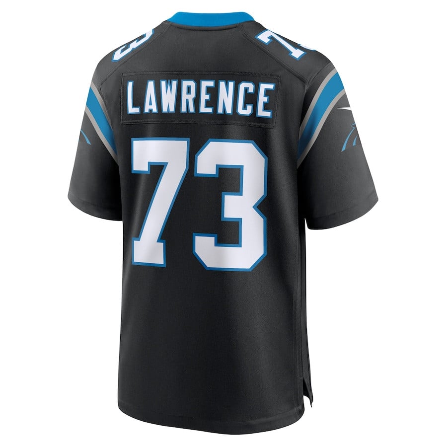 Rashard Lawrence 73 Carolina Panthers Game Black NFL Jersey Men's