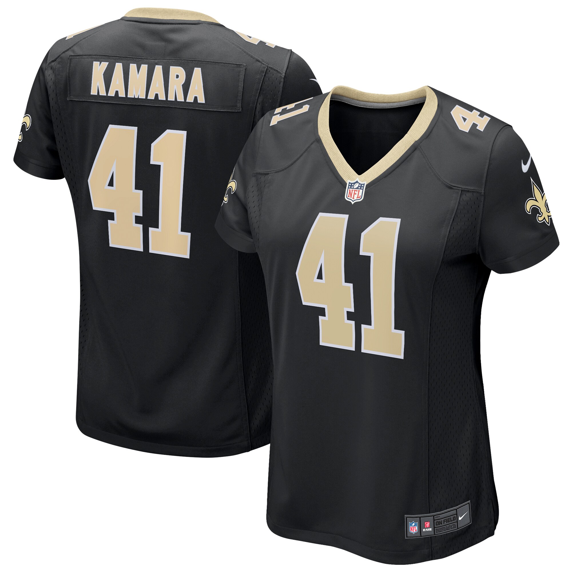 Alvin Kamara Black New Orleans Saints Game NFL Jersey Women's
