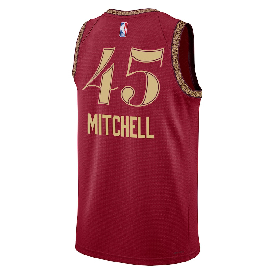 Donovan Mitchell 45 Cleveland Cavaliers 2023/24 City Edition Swingman Wine NBA Jersey Men's