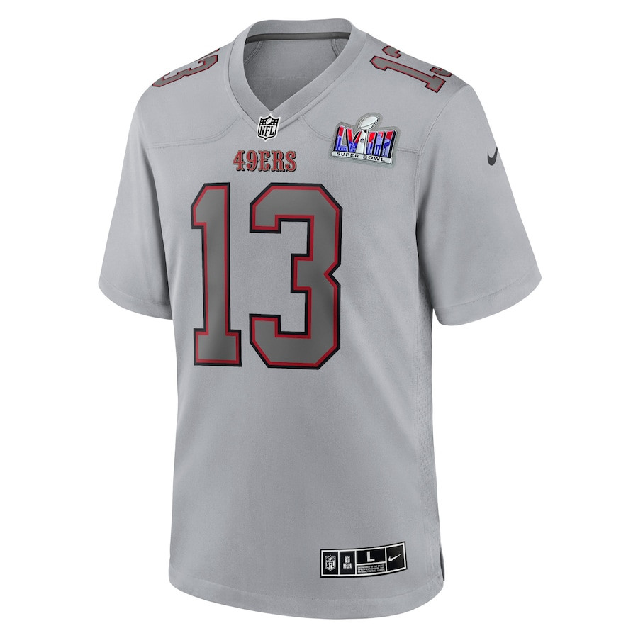 Brock Purdy 13 San Francisco 49ers Super Bowl LVIII Atmosphere Fashion Game Gray NFL Jersey Men's