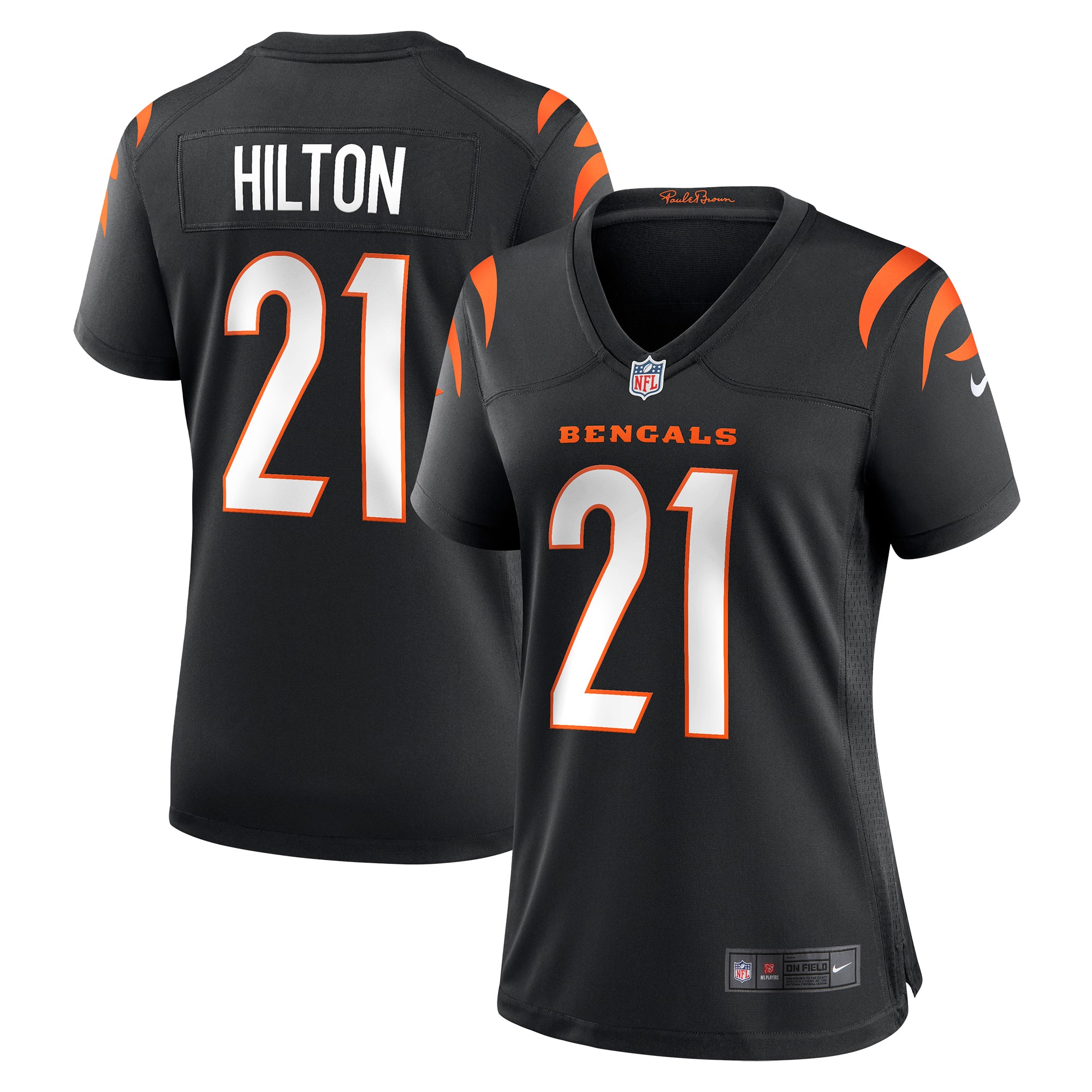 Cincinnati Bengals Mike Hilton Black Game Player NFL Jersey Women's