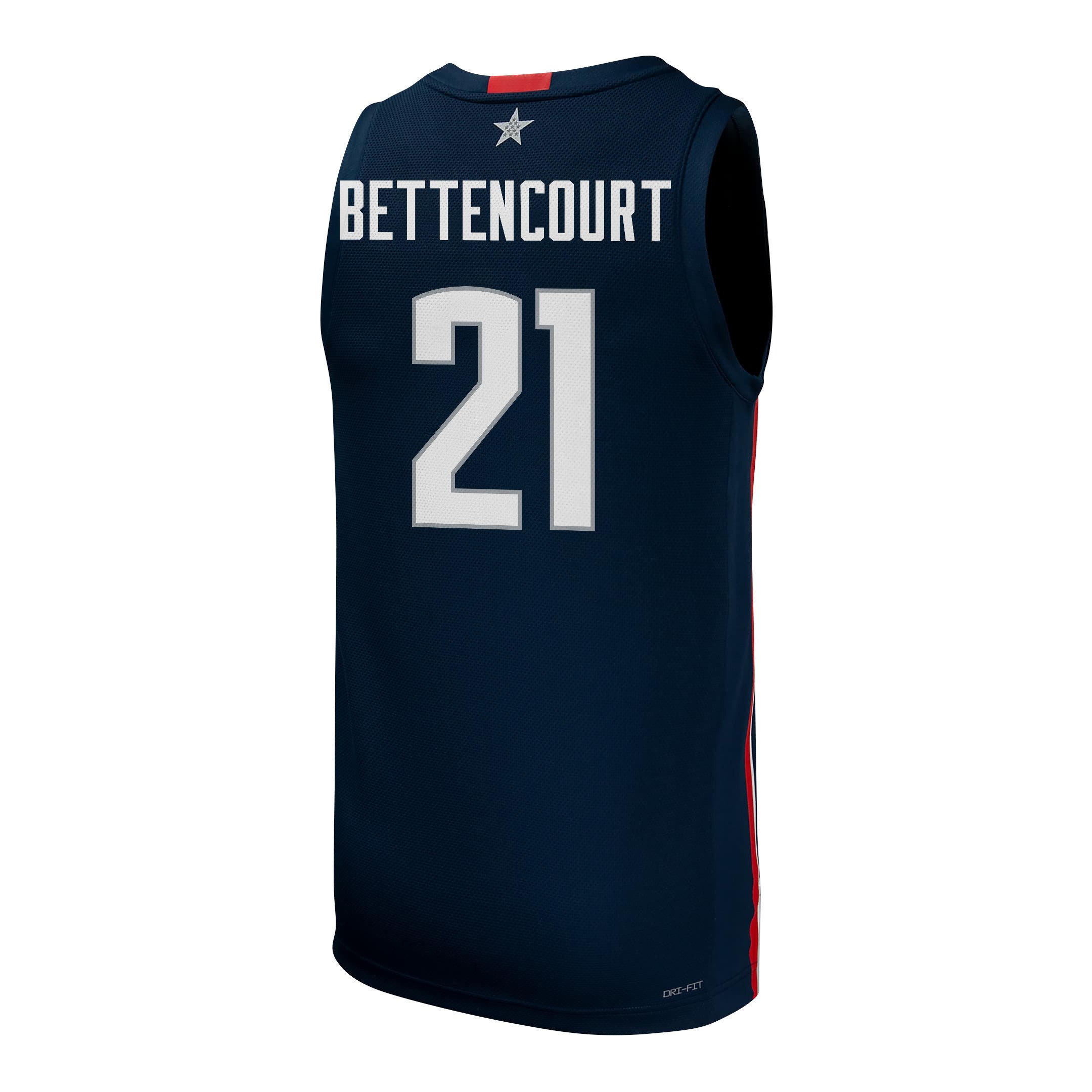 Ines Bettencourt 21 UConn Huskies 2024 Navy Unisex NCAA Jersey Unisex