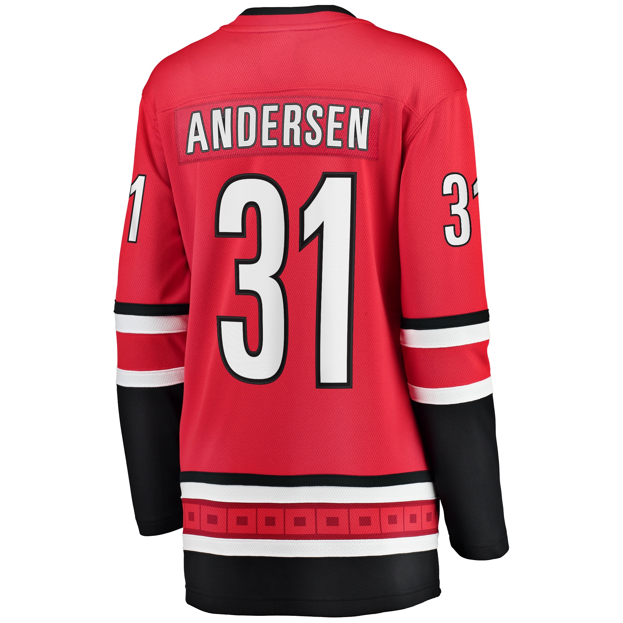 Carolina Hurricanes Frederik Andersen Red Alternate Breakaway Player NHL Jersey Women's
