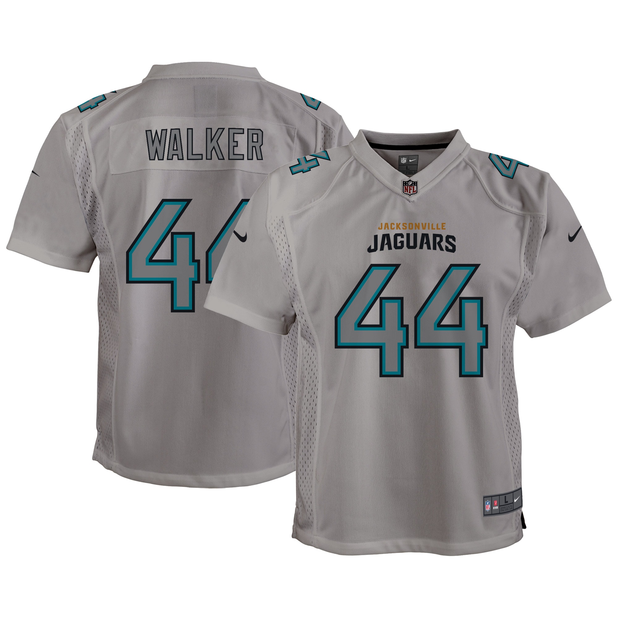 Jacksonville Jaguars Travon Walker Gray Atmosphere Game NFL Jersey Youth