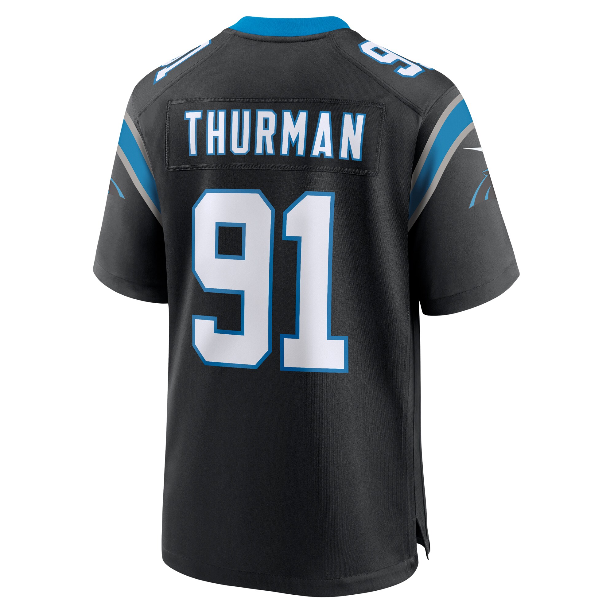 Carolina Panthers Nick Thurman Black Team Game NFL Jersey Men's
