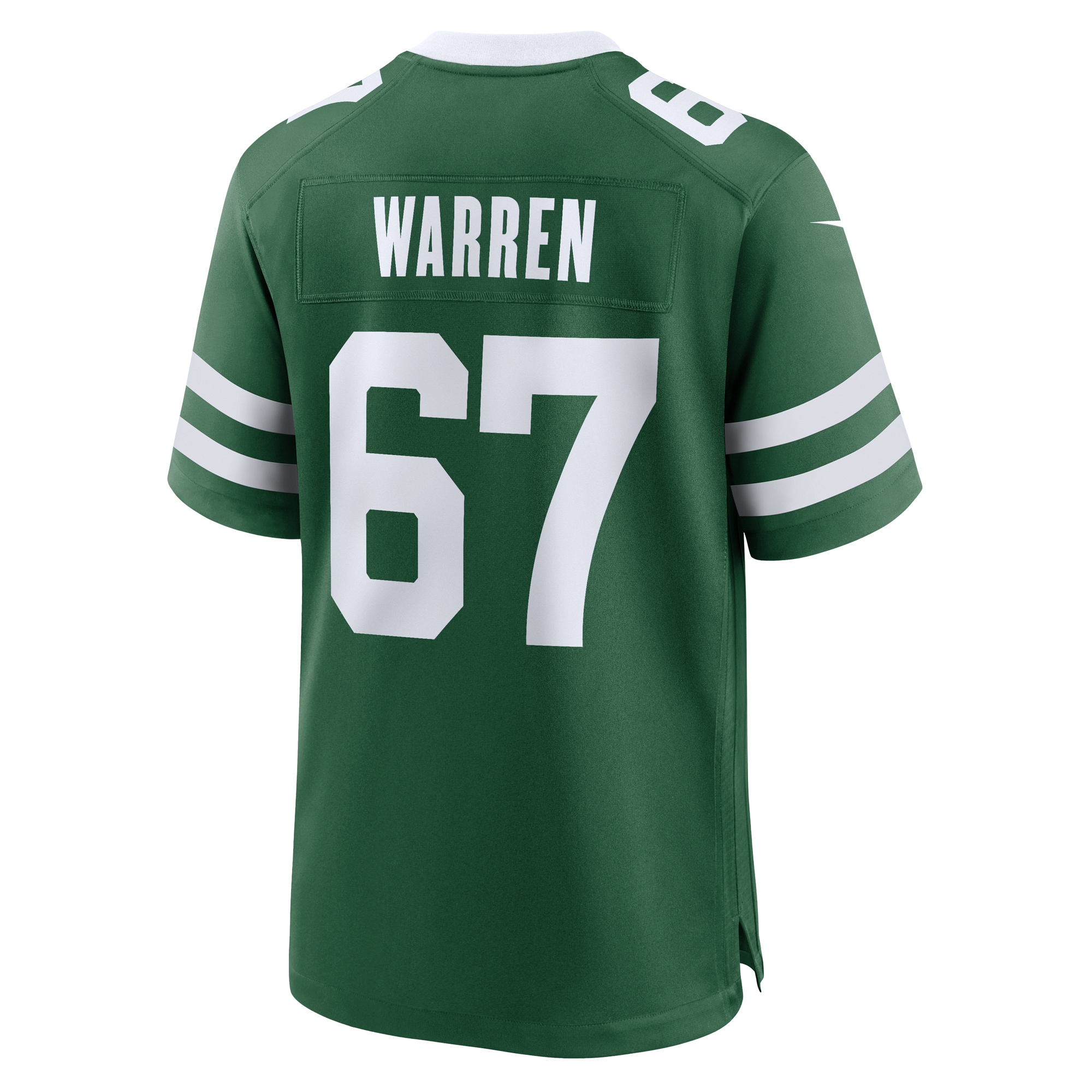New York Jets Carter Warren Legacy Green Team Game NFL Jersey Men's