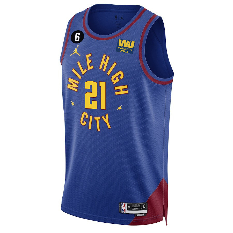 Collin Gillespie 21 Denver Nuggets Final Champions 2023 Swingman Blue NBA Jersey Men's