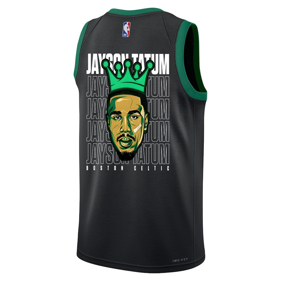 Jayson Tatum 0 Boston Celtics 2024 The King Of Champions Swingman Finals Champions Patch NBA Jersey Men's