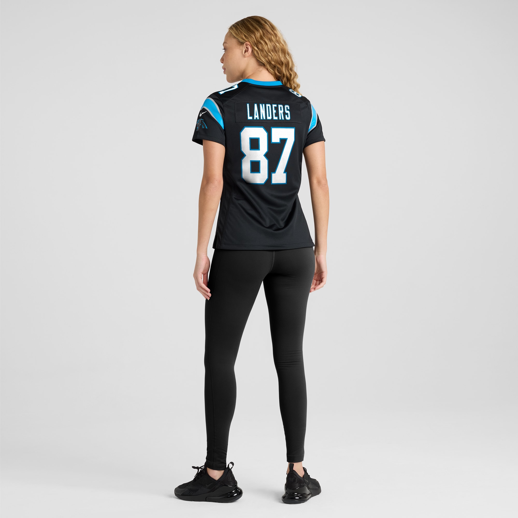 Carolina Panthers Matt Landers Black Game NFL Jersey Women's