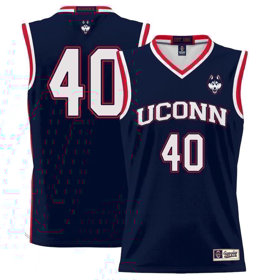 Andre Johnson Jr. 40 UConn Huskies Navy NCAA Jersey Men's