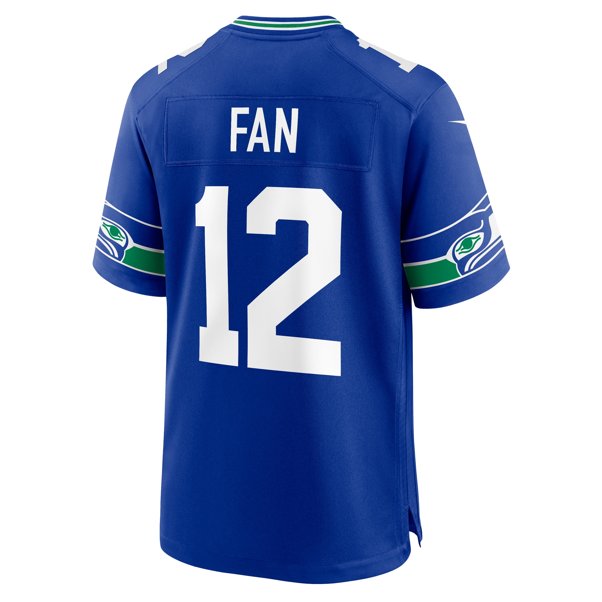 Seattle Seahawks 12s Royal Throwback Player Game NFL Jersey Men's